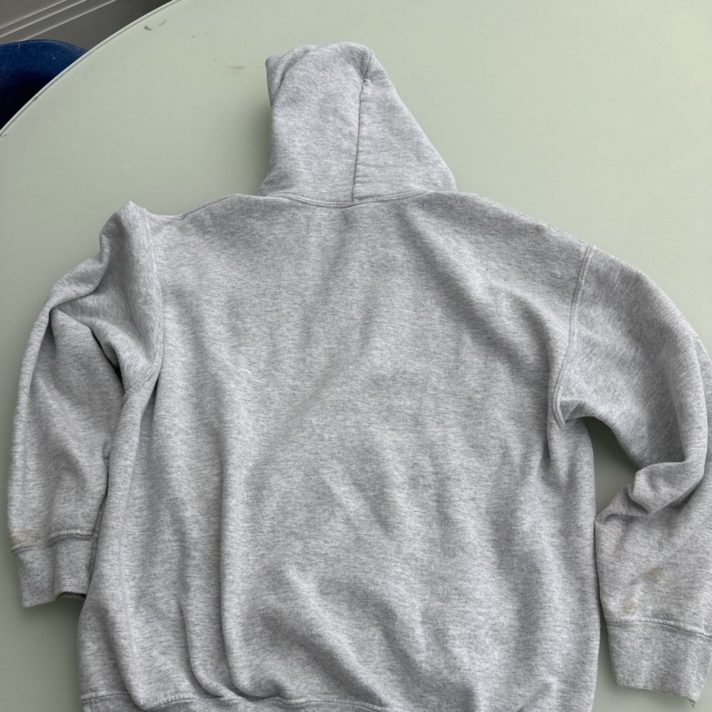 Gildan Gray Hoodie with Blue and Orange Accents - Picture 4 of 4